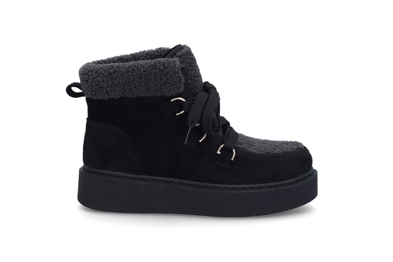 Varm snøreboots BLACK Varm snøreboots BLACK
