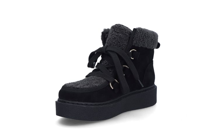 Varm snøreboots BLACK Varm snøreboots BLACK